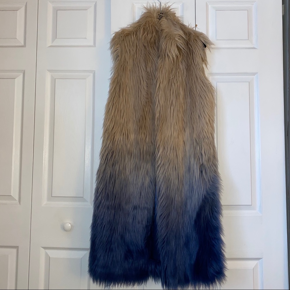 Fabulous Furs Ombré Vest (FAUX)